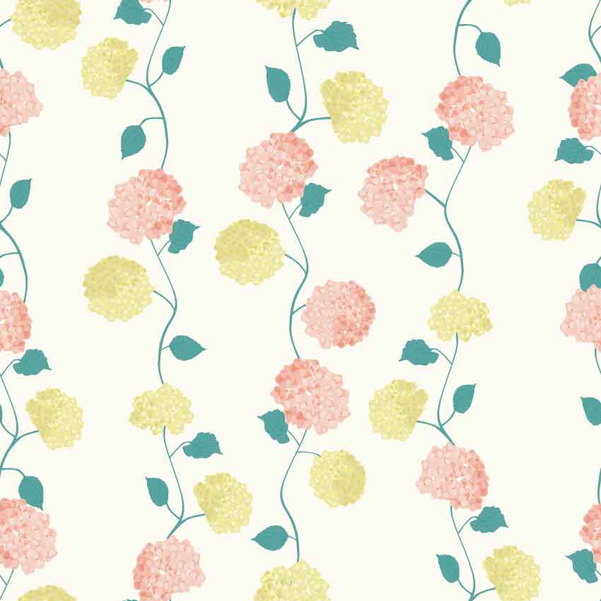 Picnic Parade Pretty Hydrangea - Ecru