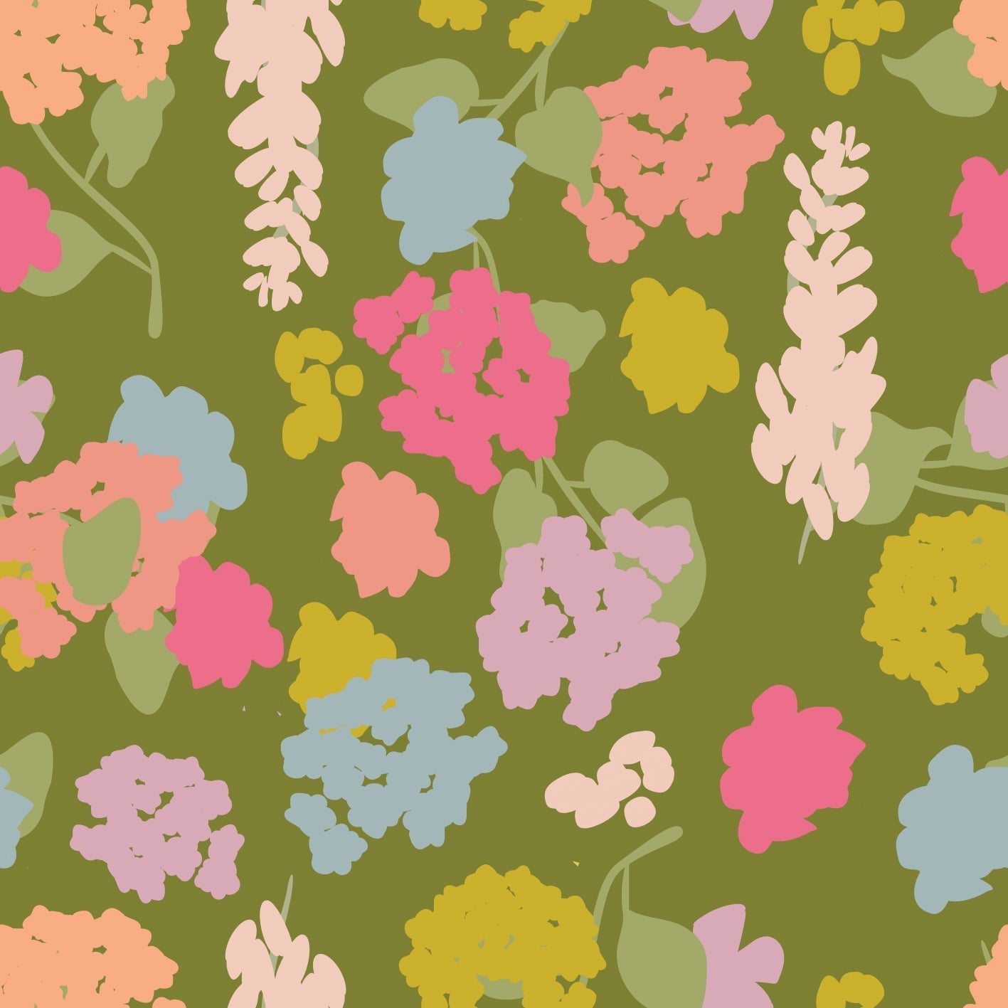 Floral Falling Terra Solis - Cypress