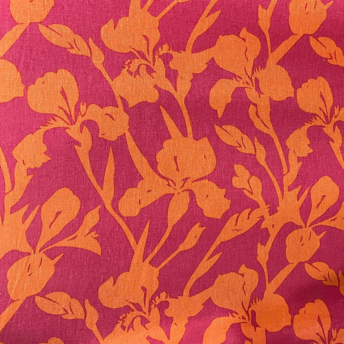Orange Fire Floral Linen