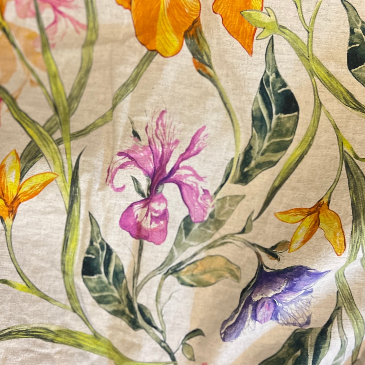 Wild Iris Linen Spandex Sample