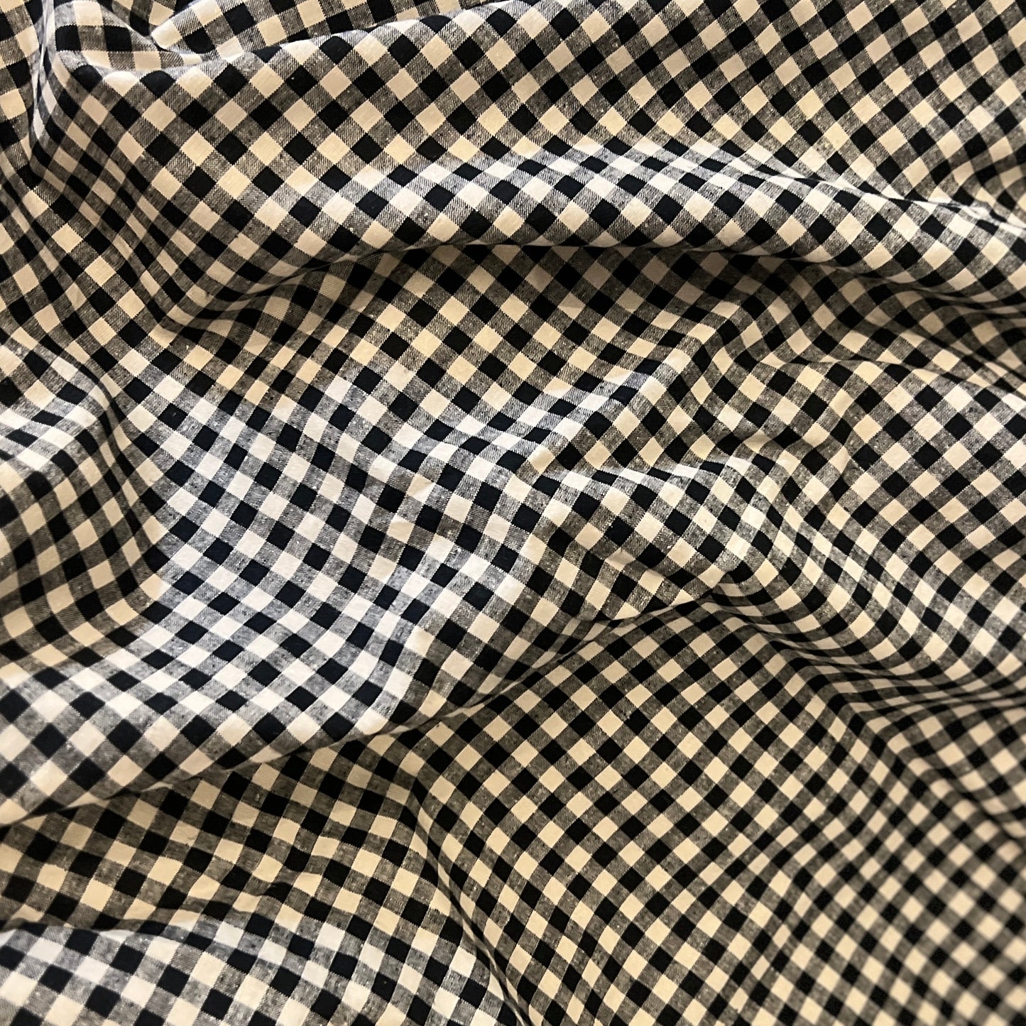 Yarn Dyed Black and Natural Linen