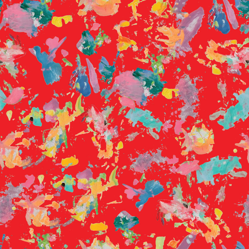 Hand-Painted Art Room Red