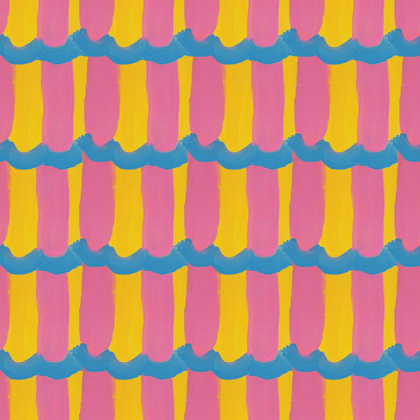 Hand-Painted Seaside Stripe