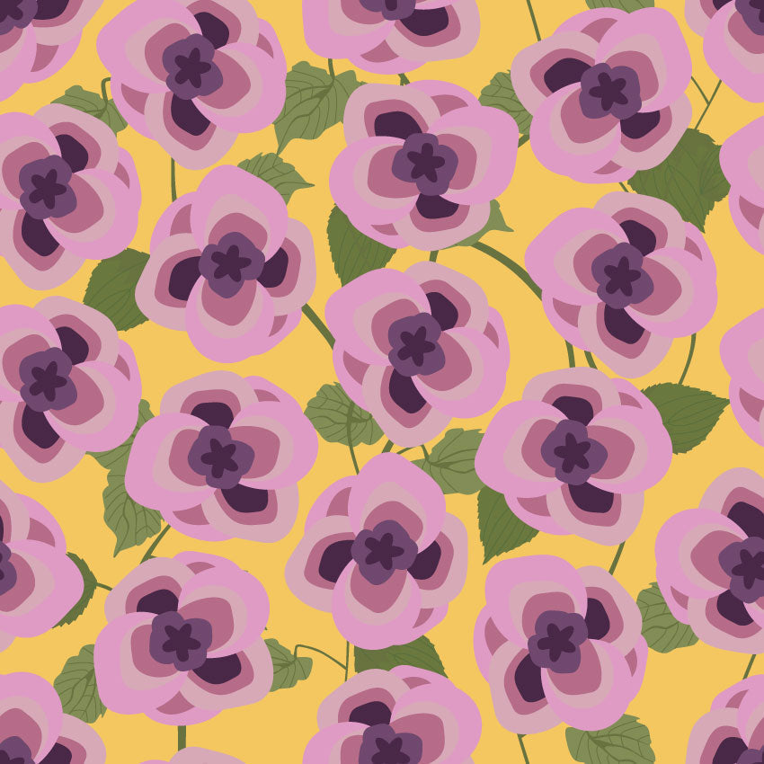 Picnic Parade Pansies Beach Ball Yellow