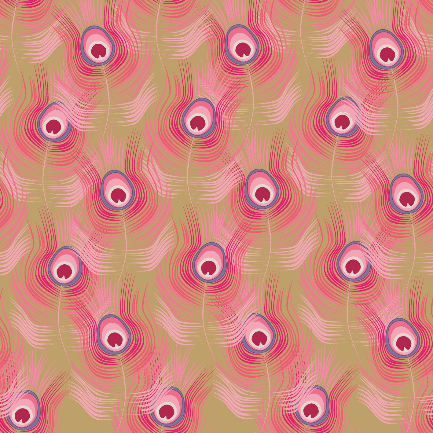 Peacock Feather Amber Haze Raspberry