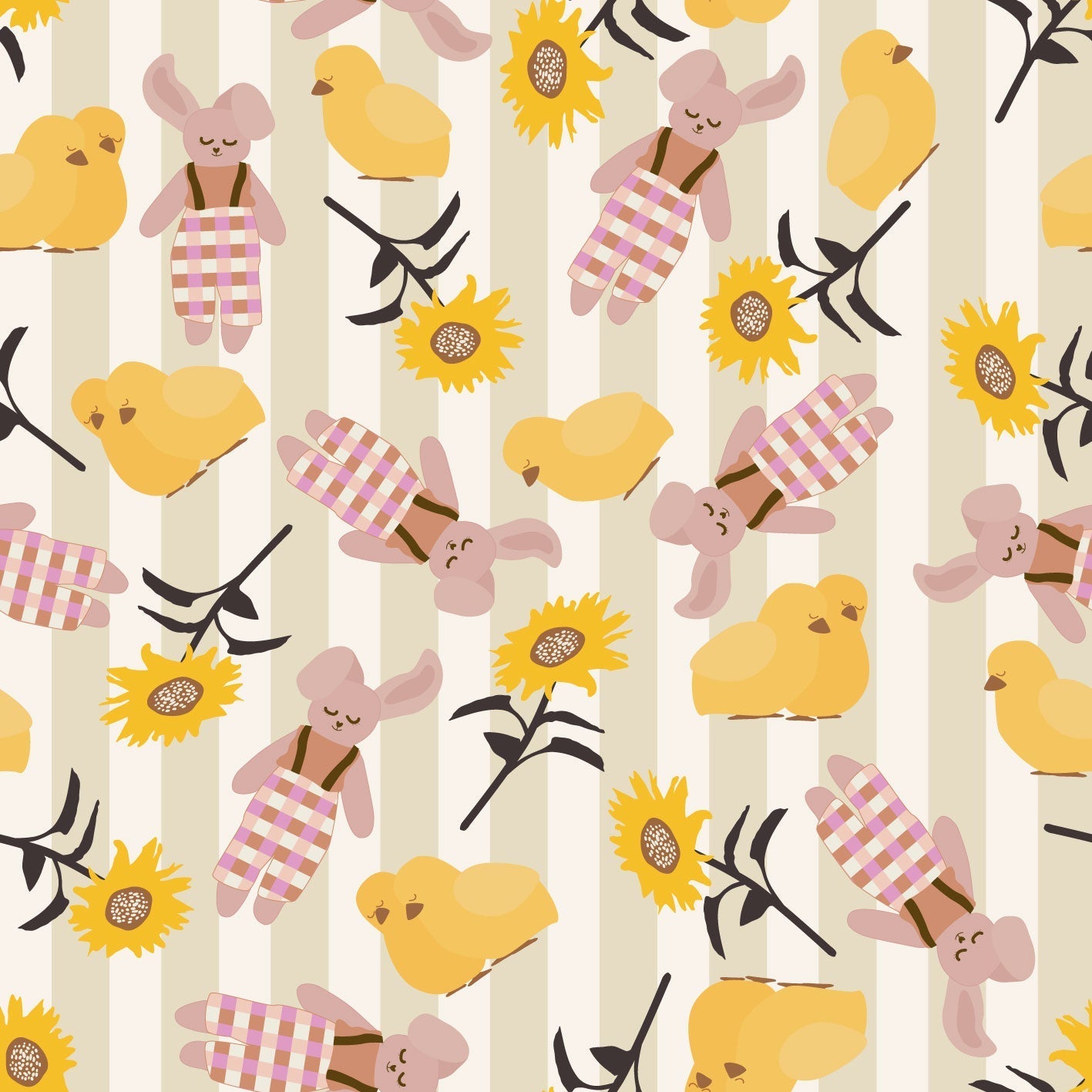 Picnic Parade Sleep Amongst the Sunflowers - Clouded Cream