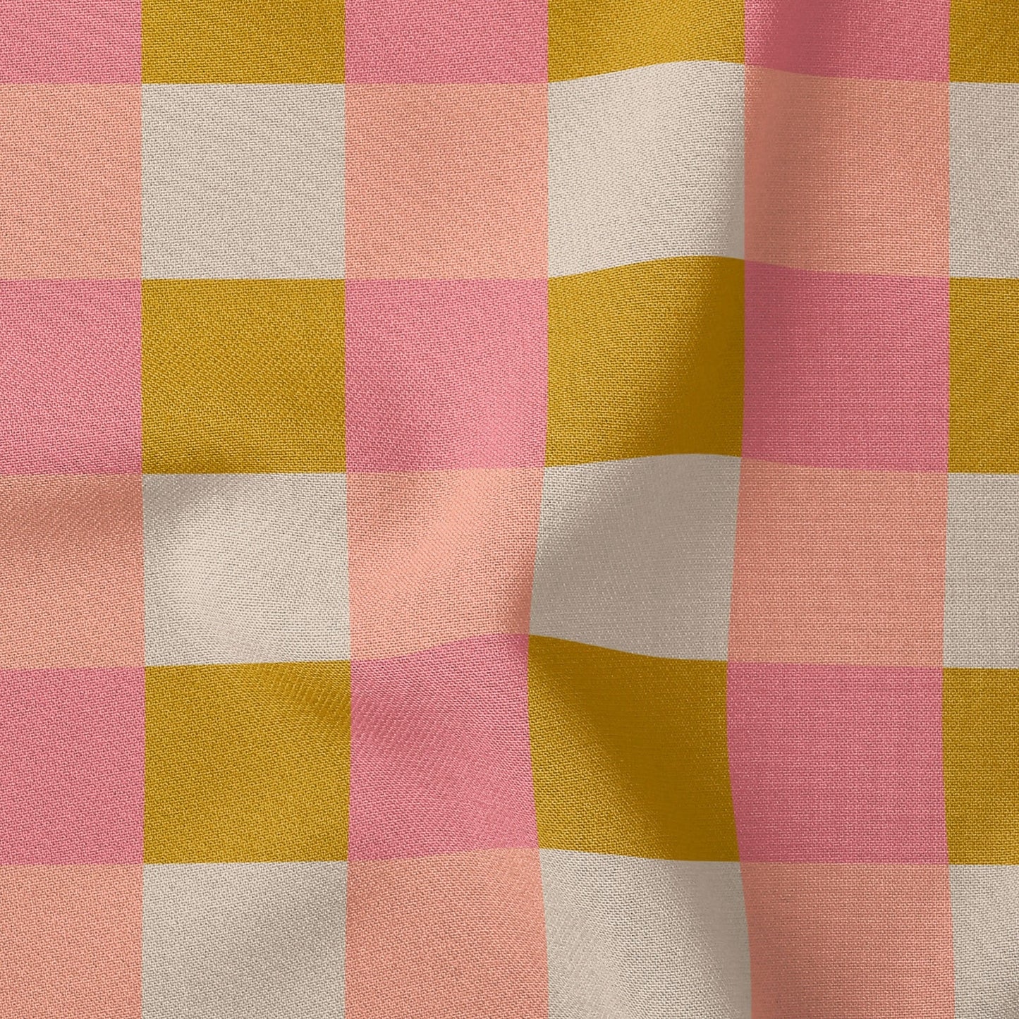 Square Gingham Strawberry Gold