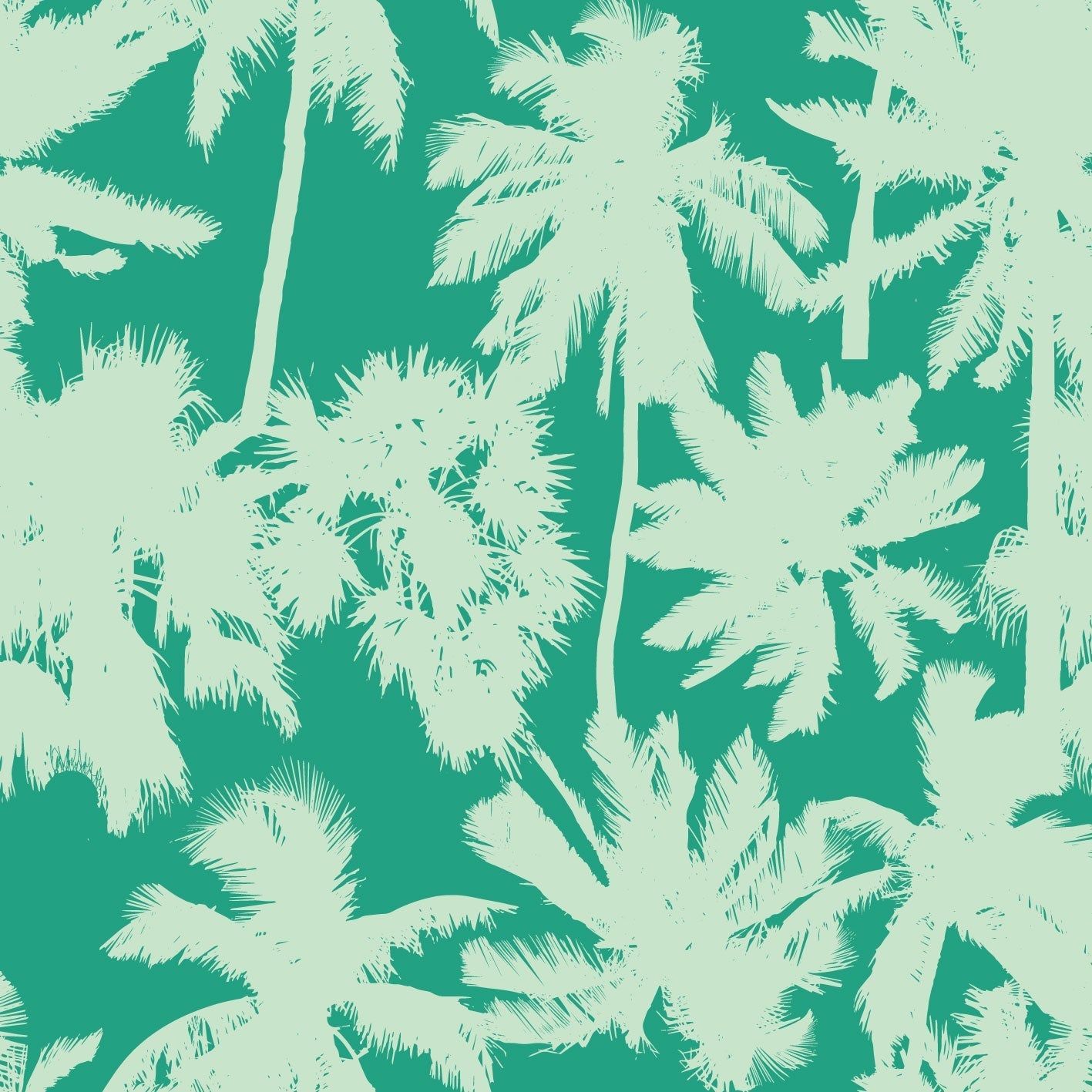 Stencil Palm Summer Bliss Vivid Green