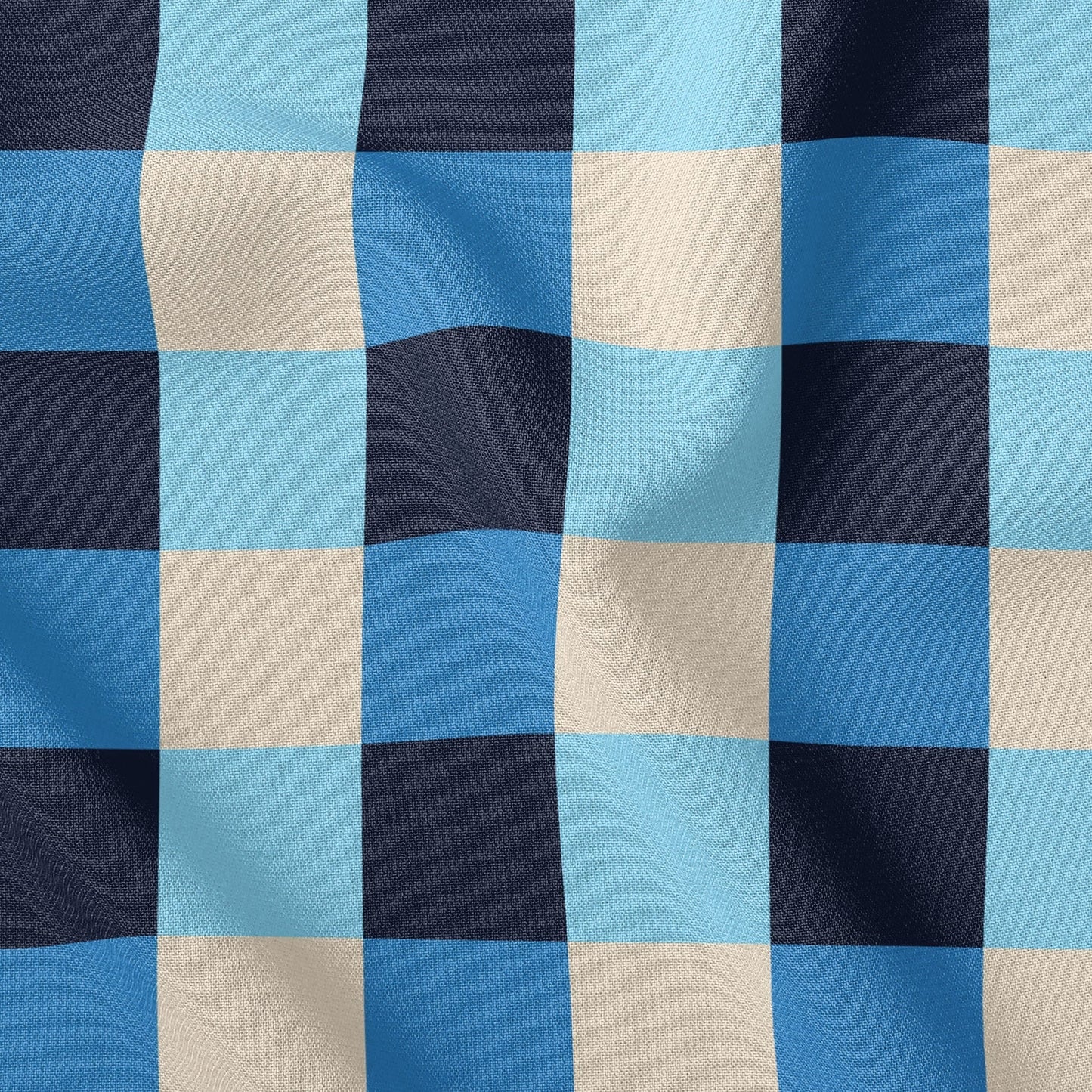 Simple Gingham New Dopamine Blue