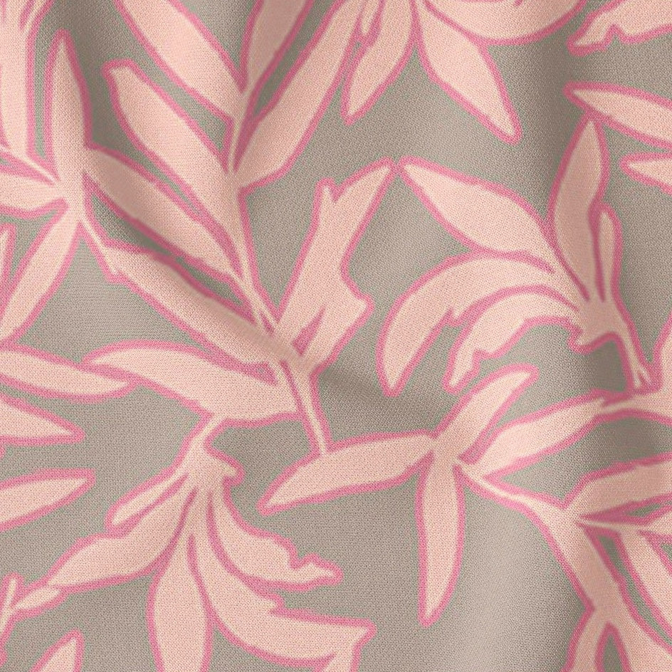 Outline Leaves Whispering Peach & Taupe