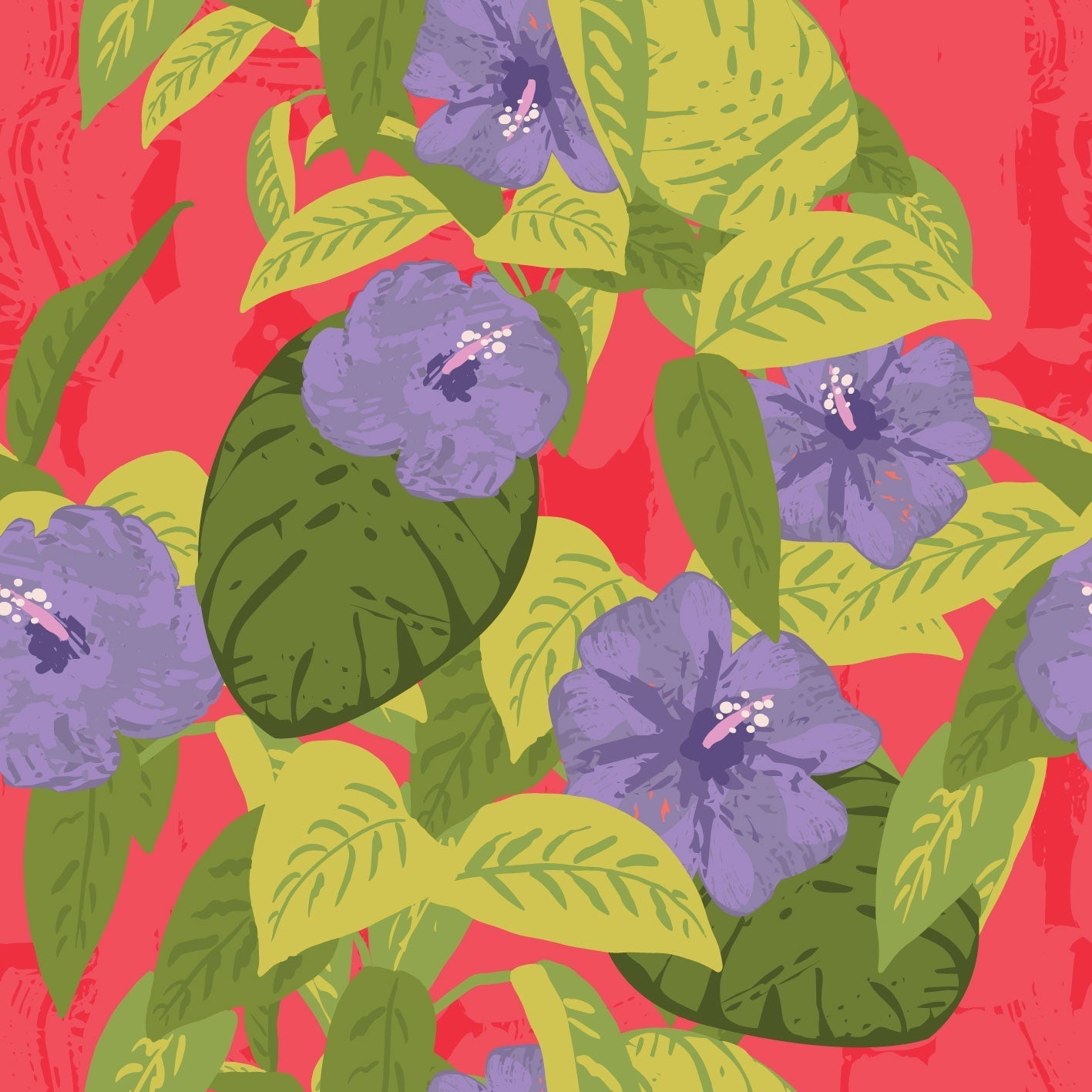 Abstract Hibiscus Dopamine Drift Red