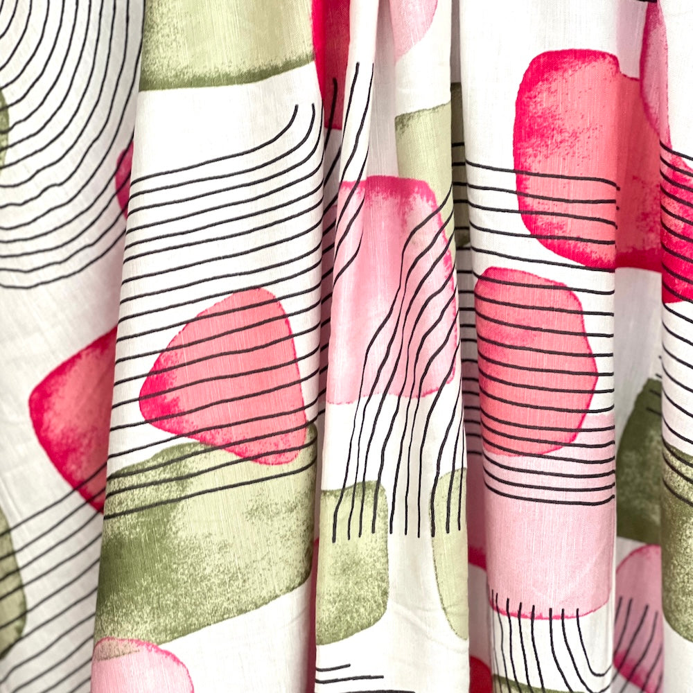 Shapes Apple and Raspberry Linen