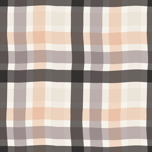 Aseatic Plaid Gossamer Garden Taupe Grey