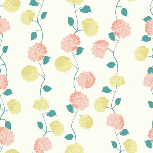 Picnic Parade Pretty Hydrangea  - Ecru