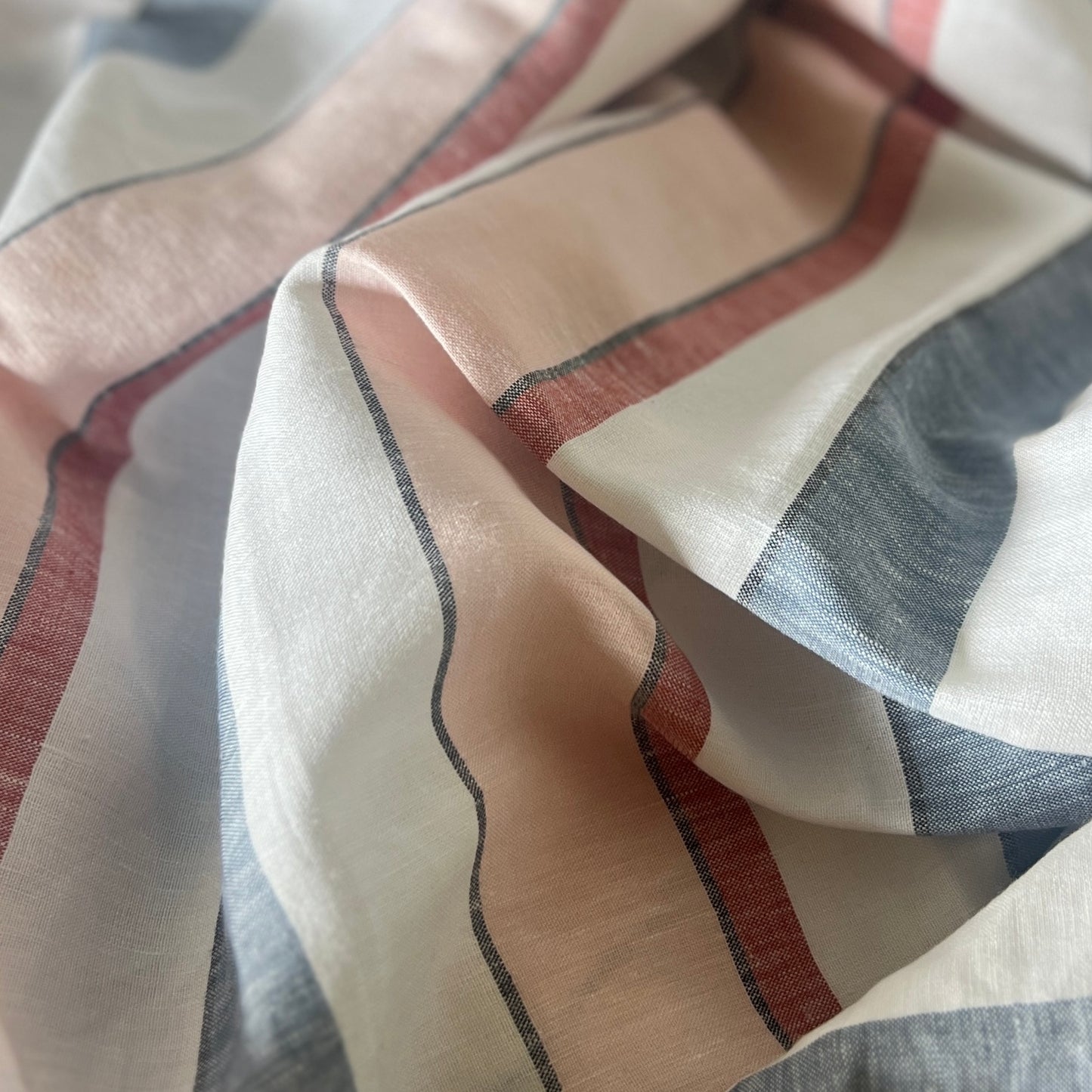 Beach Stripe Yarn-Dyed Linen Sample