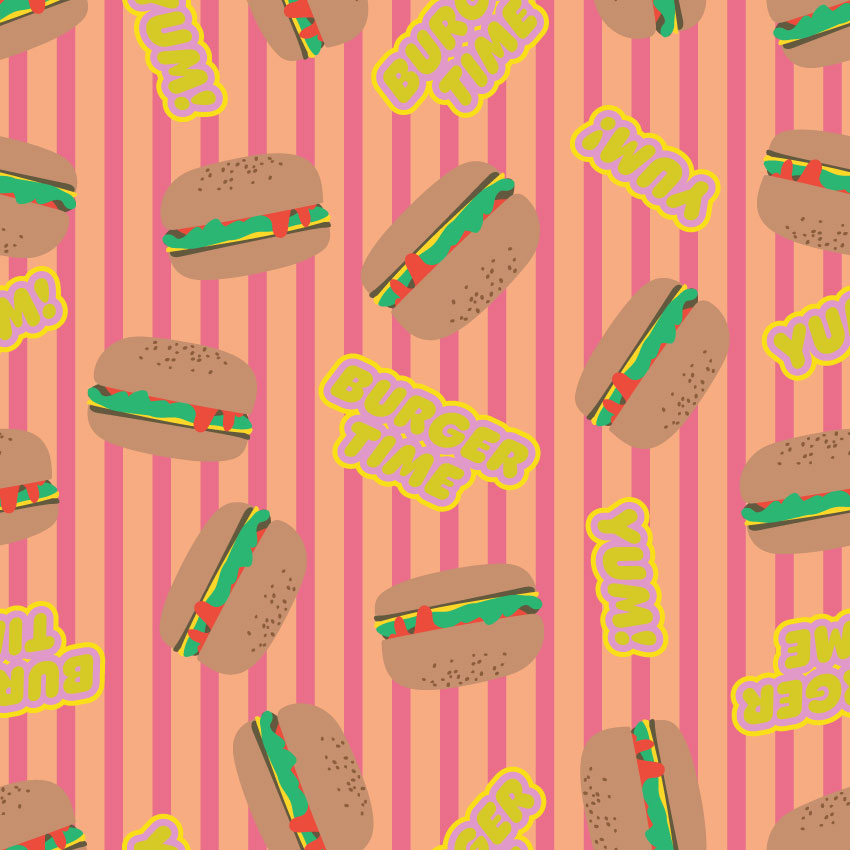Burger Time Peach