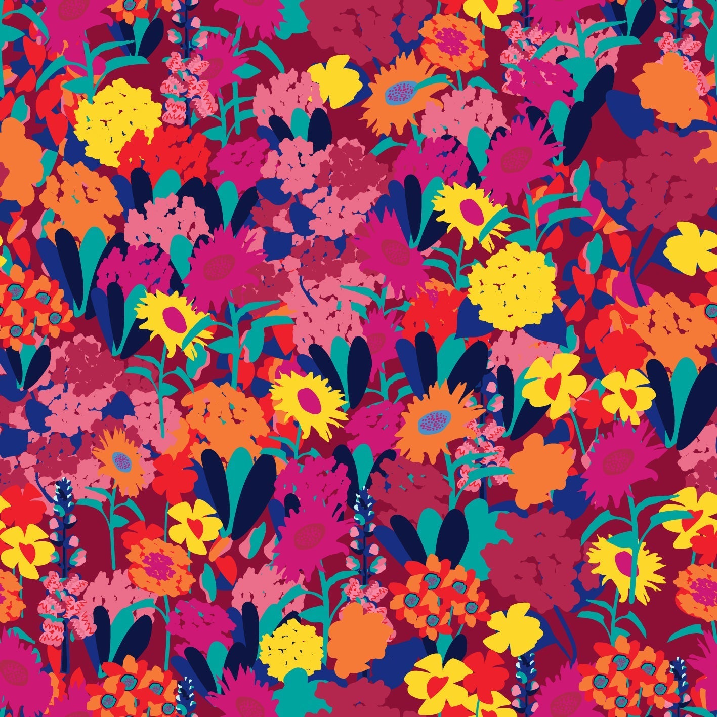 Dream Floral Hyper-Fuchsia
