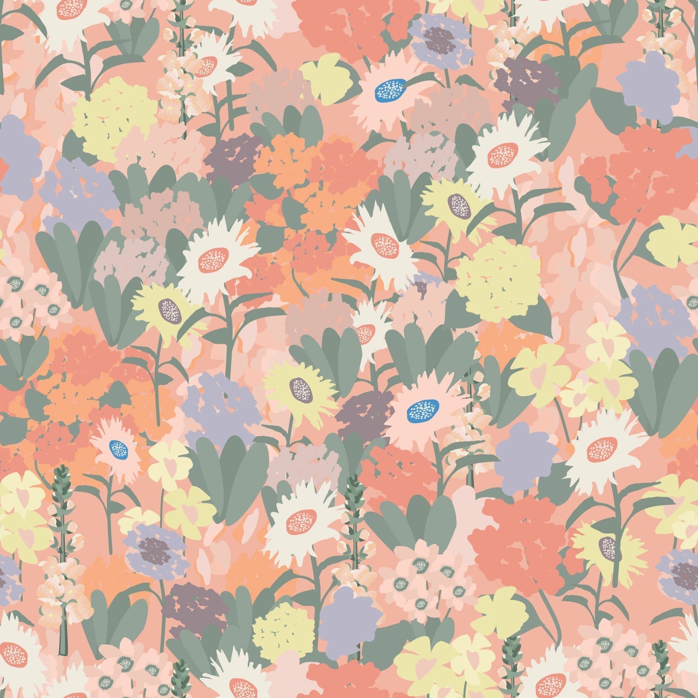 Dream Floral Peach Tide - Whispering Peach