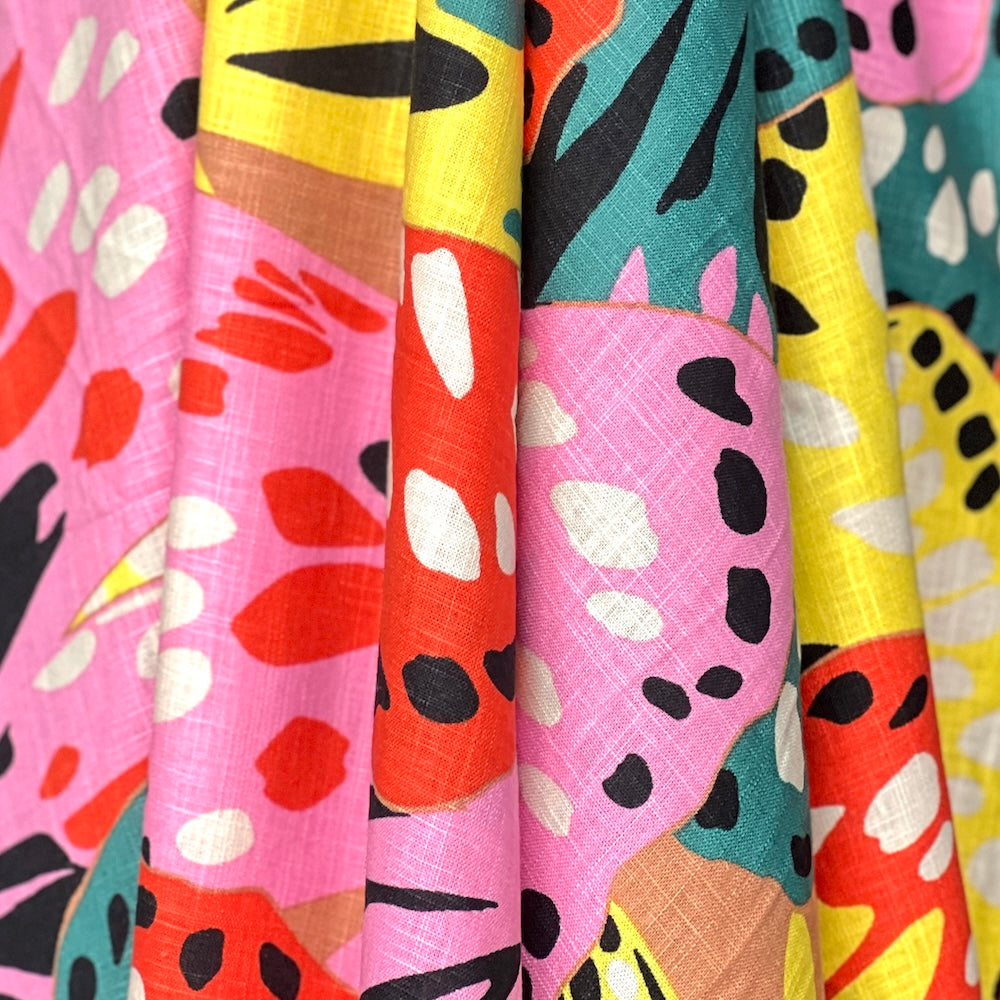 Floral Burst Linen Sample