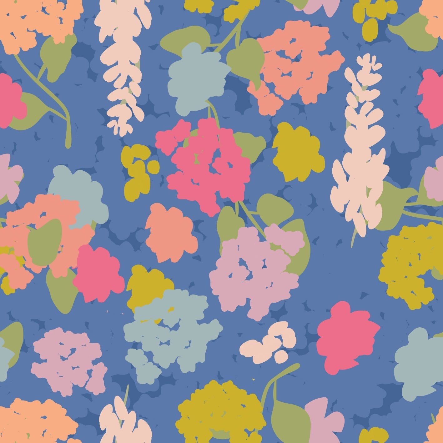 Floral Falling Terra Solis - Mountain Bluebird