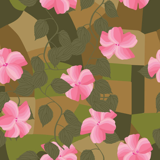 Graphic Hibiscus Amber Haze