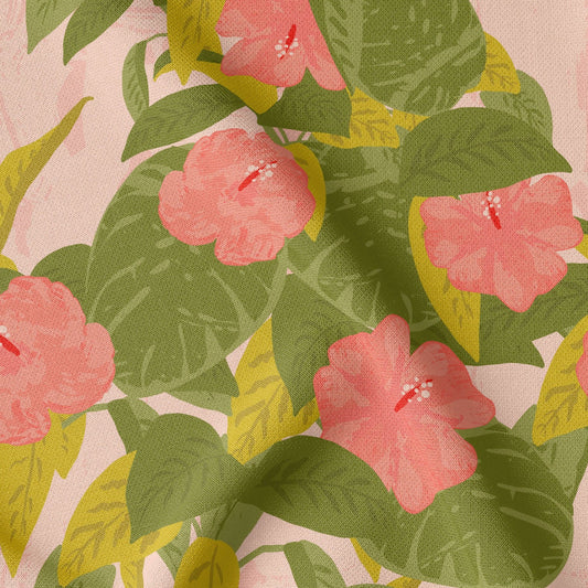 Graphic Hibiscus Melon