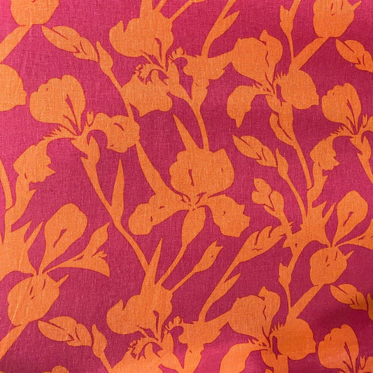 Orange Fire Floral Linen