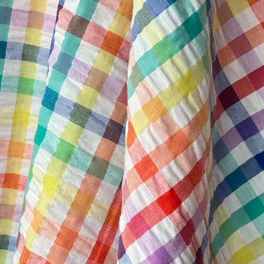 Rainbow Seersucker 100% Cotton