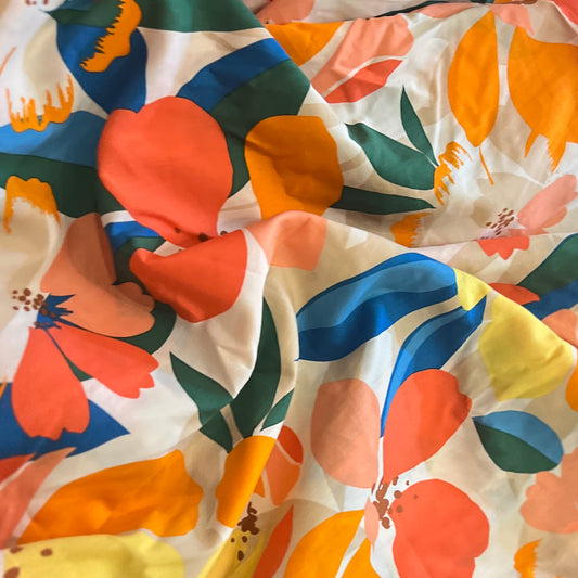 Lemon Leaf Lightweight Cotton Sample