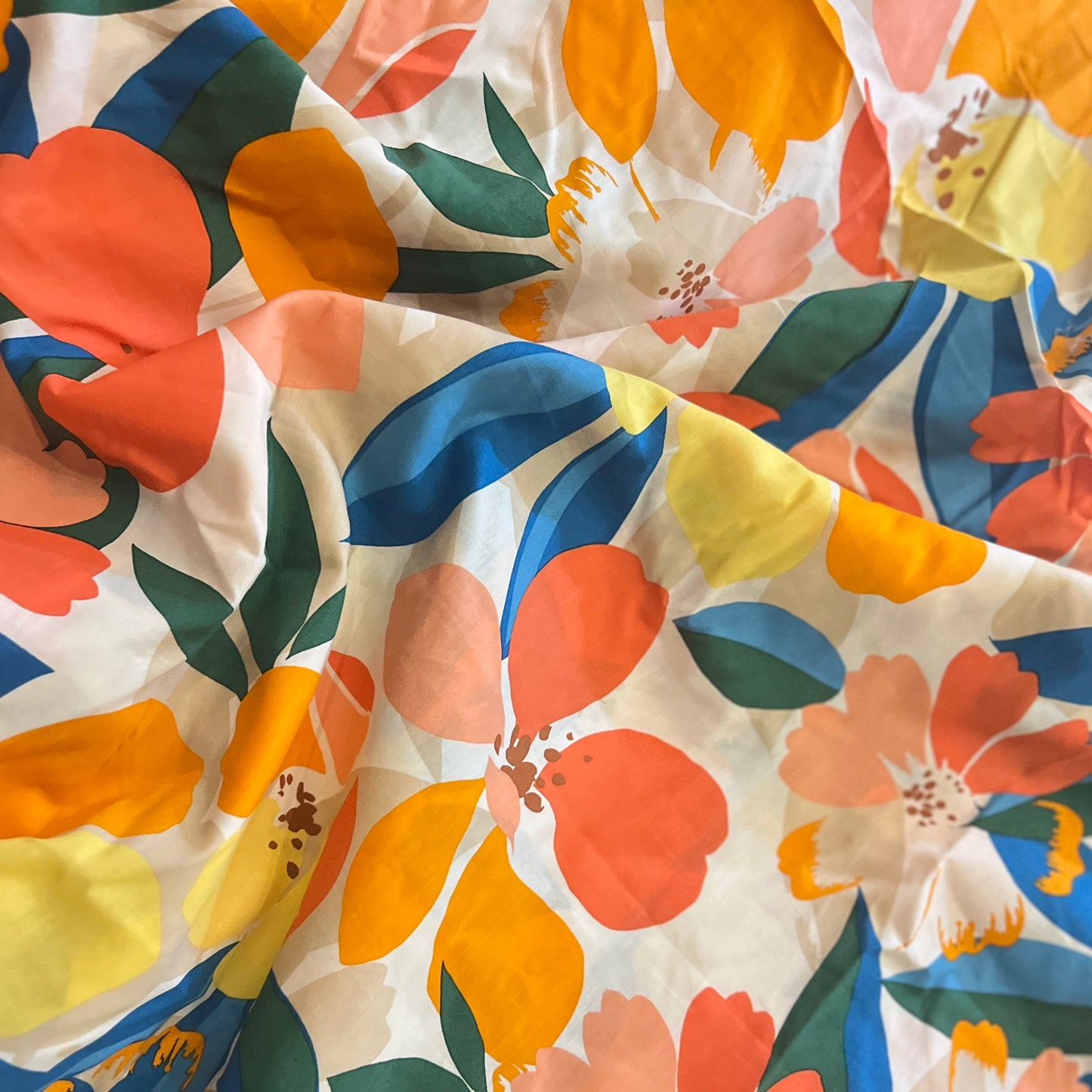 Lemon Leaf Lightweight Cotton Sample