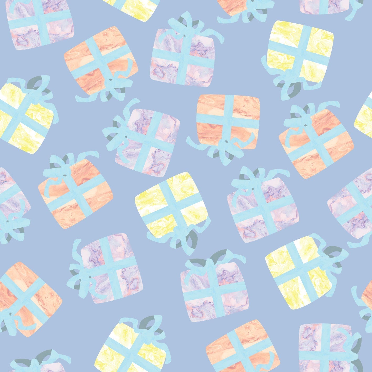 Marble Parcels Floaty Blue