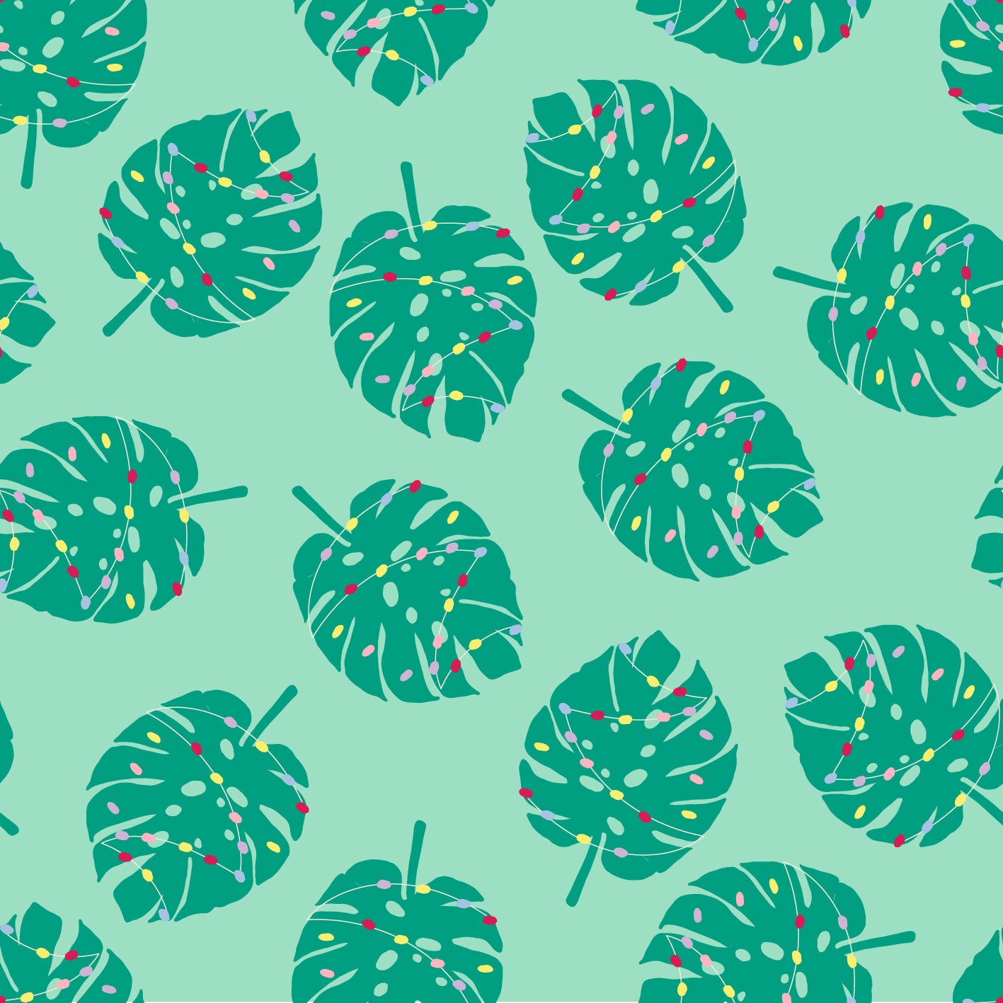 Monstera Christmas Vivid Green