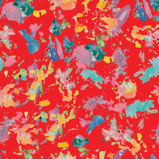 Hand-Painted Art Room Red