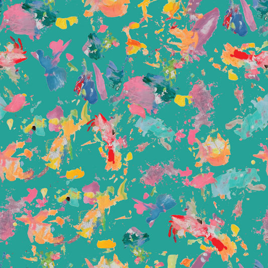 Hand-Painted Art Room Vivid Green