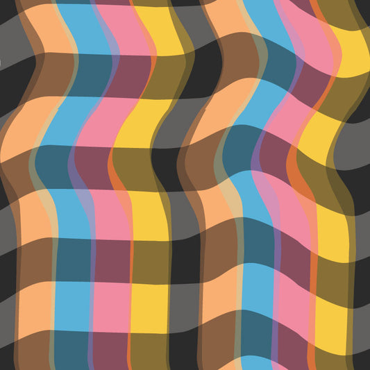 Hand-Painted Digital Check Licorice