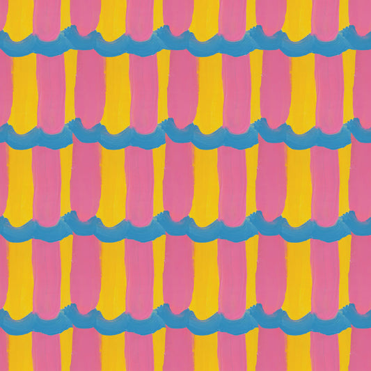 Hand-Painted Seaside Stripe