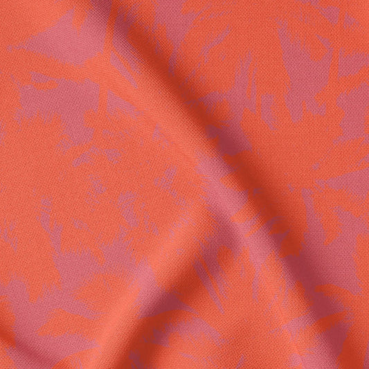 Stencil Palm Nasturtium Coral