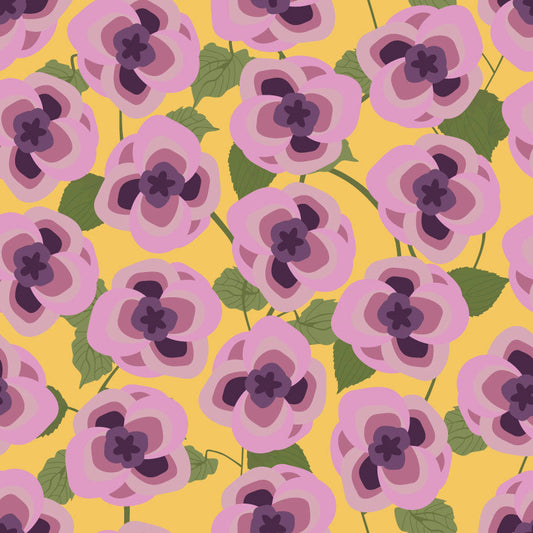 Picnic Parade Pansies Beach Ball Yellow