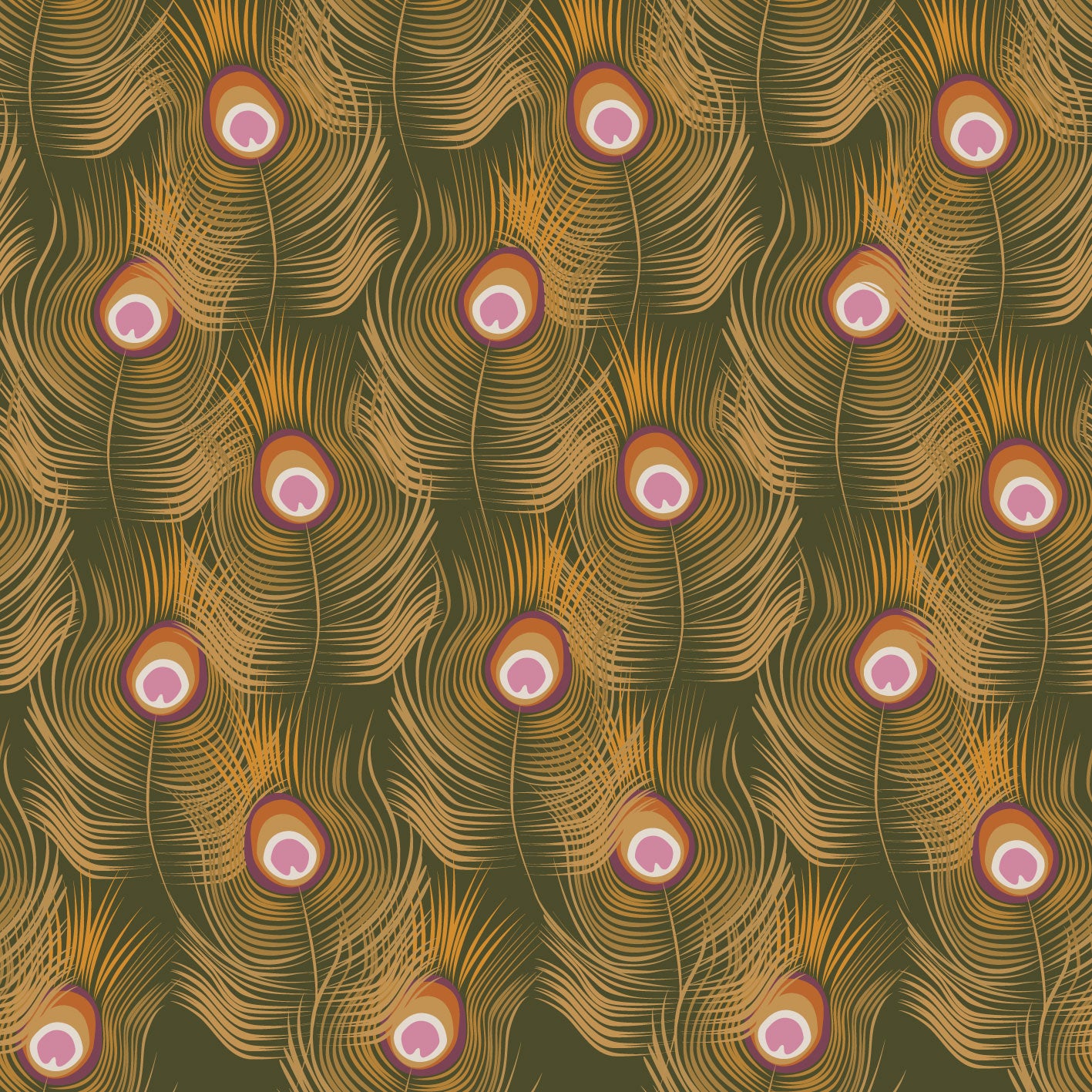 Peacock Feather Amber Haze