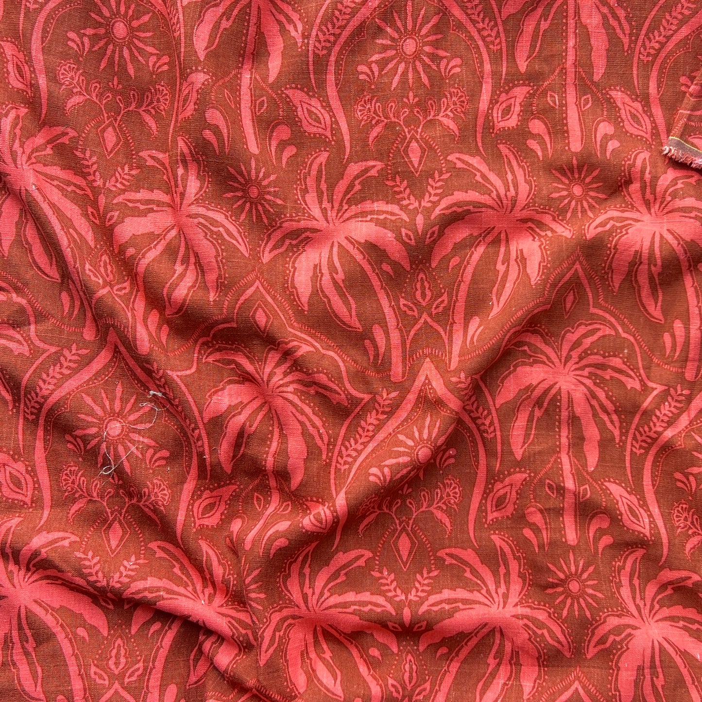 Pink on Copper Tropicana Linen