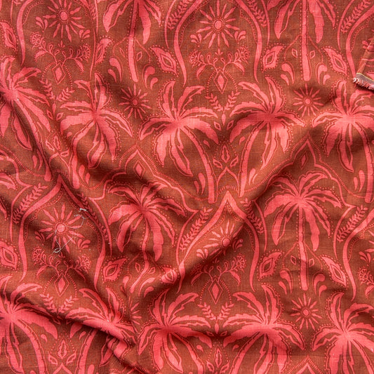 Pink on Copper Tropicana Linen