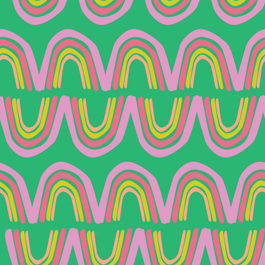 Rainbow Lines Green