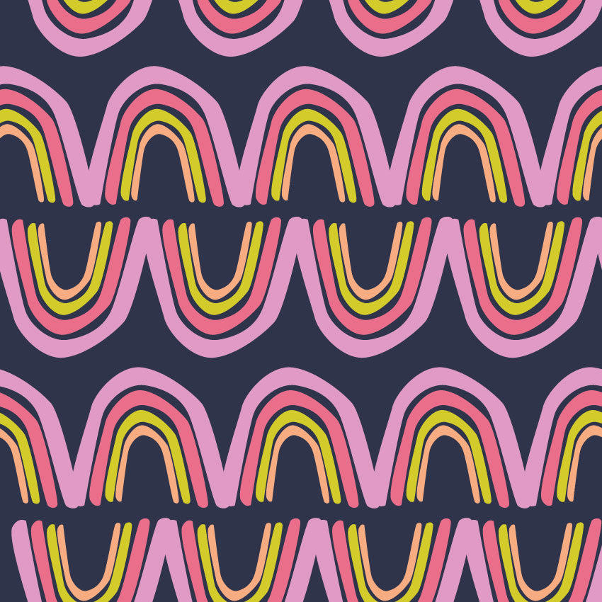 Rainbow Lines Navy