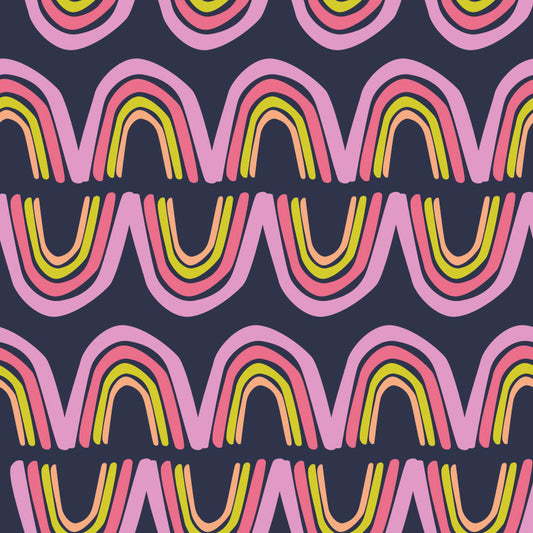 Rainbow Lines Navy