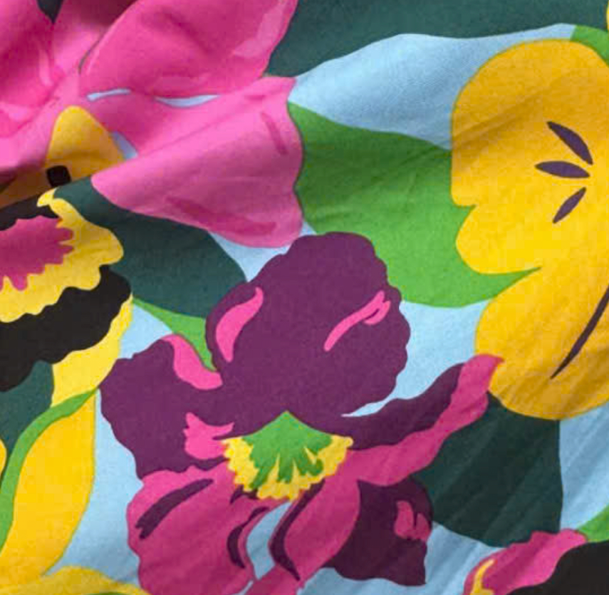 Bright Yellow Flower Lightweight Cotton