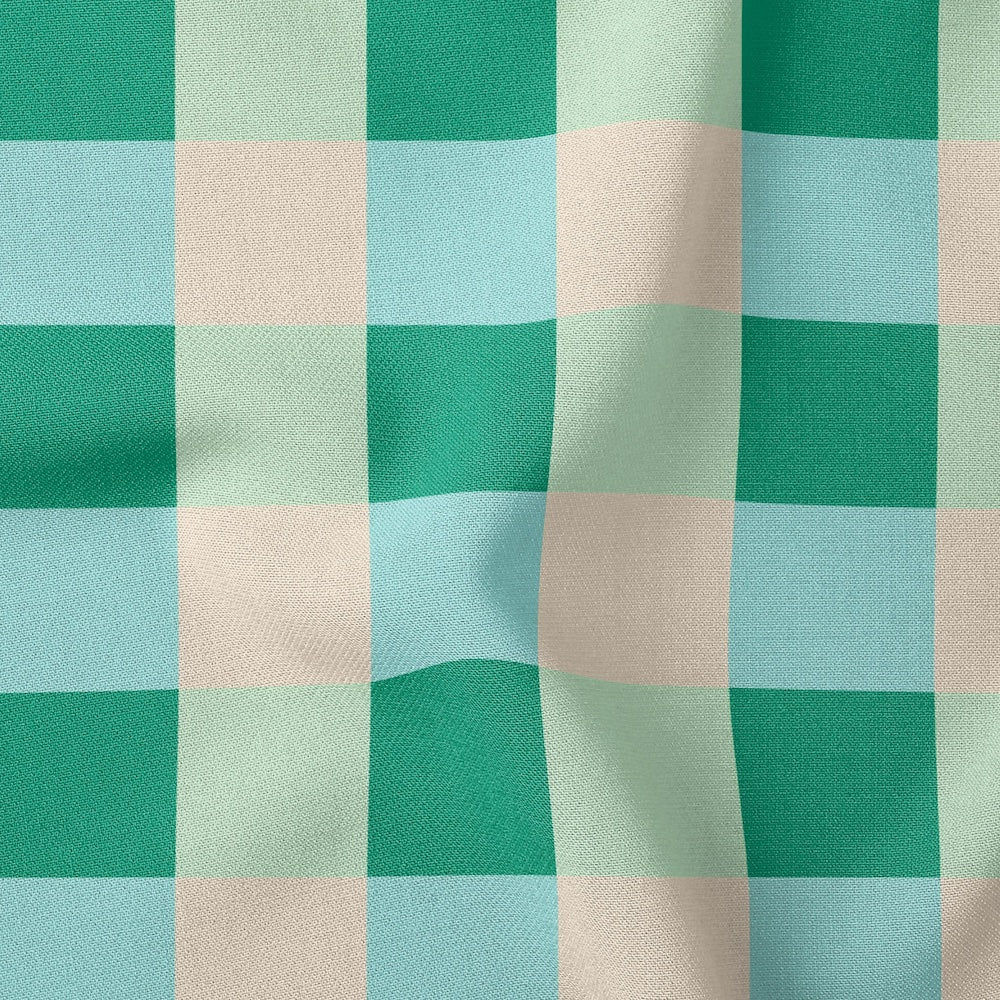 Simple Gingham New Dopamine Minty Lime
