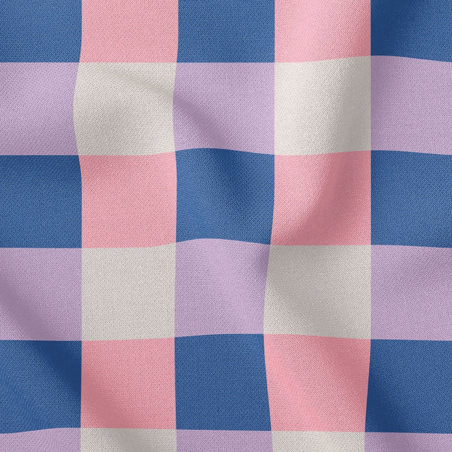 Square Gingham Lilac Blue