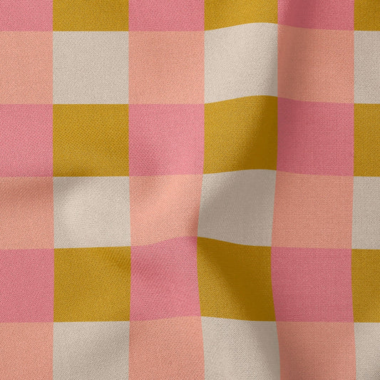 Square Gingham Strawberry Gold