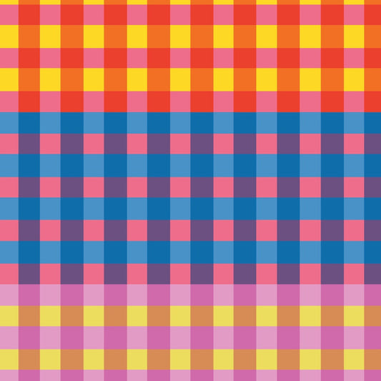 Stacked Gingham Dopamine Drift - Pink Lemonade