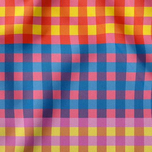 Stacked Gingham Dopamine Pink